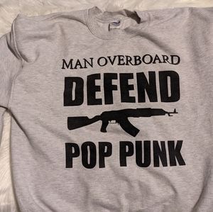 Man overboard defend pop punk sweatshirt